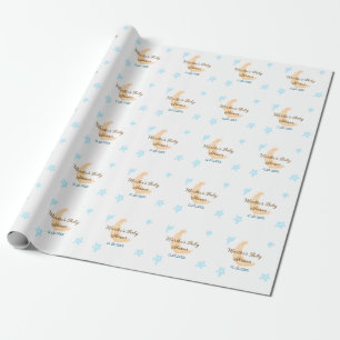 Papel De Presente Espessura do chá de fraldas das estrelas azuis da