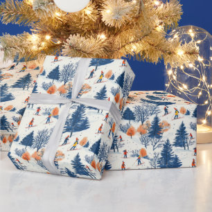 Papel De Presente Espetáculo festivo de esqui de inverno