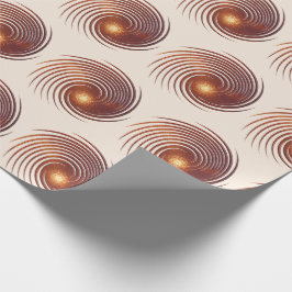 Papel De Presente Espiral dourada metálica abstrata