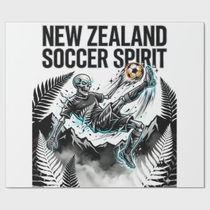 Papel De Presente Espírito do Futebol da Nova Zelândia Esqueleto Str