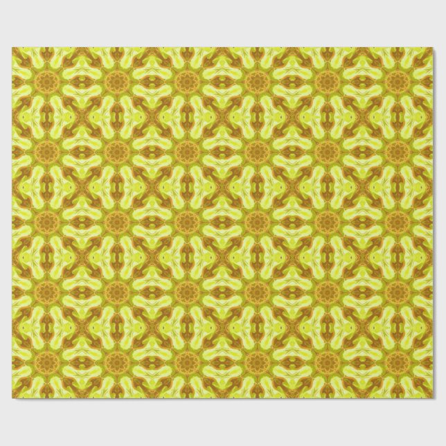 Papel De Presente Espírito do padrão abstrato de folhagem solar (Aberto)