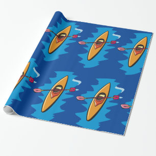 Papel De Presente Esporte Aquático Remo de Caiaque