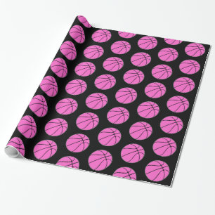 Papel De Presente Esportes cor-de-rosa do jogador de basquetebol das