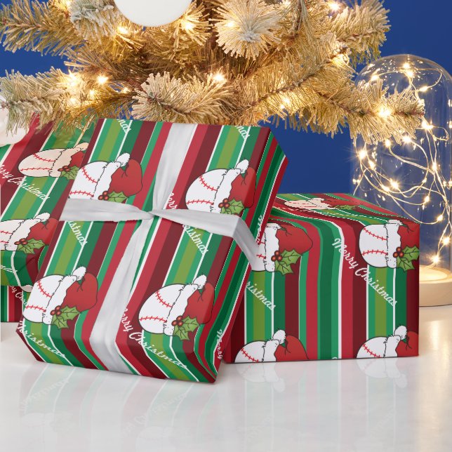 Papel De Presente Esportes de Natal, Baile de Baseball (Feriados)