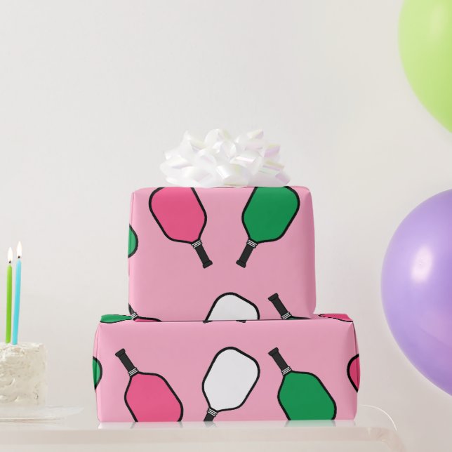 Papel De Presente Esportes de Pickleball (Presentes para festas)