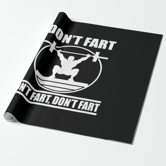 Papel De Presente Esquadra de Workout Engraçado de Gym Engraçado Não (Desenrolado)