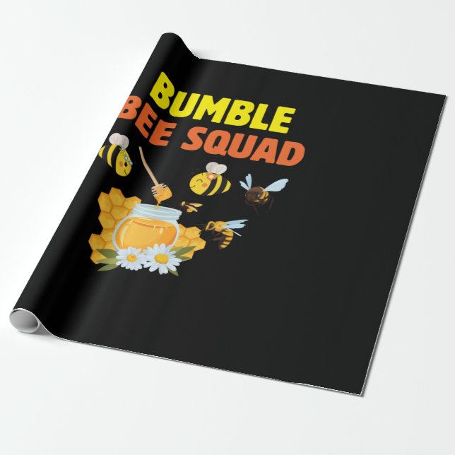 Papel De Presente Esquadrão 2 da Beekeeper Art Bumble (Desenrolado)