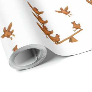 Papel De Presente Esquadrão acrobático de Frangos Alegres