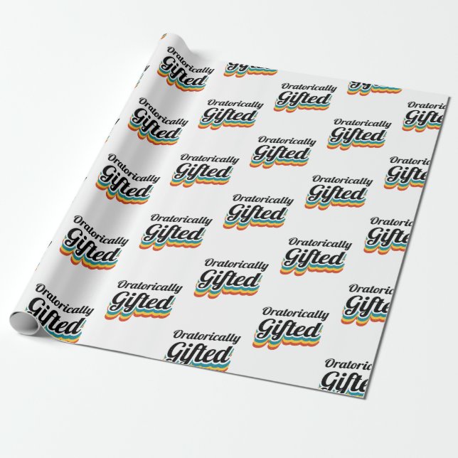 Papel De Presente Esquadrão de Discussão Oratoricamente Dotado bater (Desenrolado)