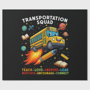 Papel De Presente Esquadrão de Transporte Motorista de Ônibus Escola