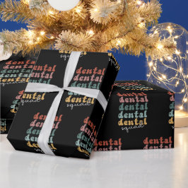 Papel De Presente Esquadrão dentário retrô | Equipe dentária | Funci