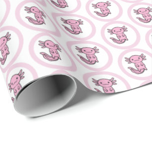 Papel De Presente Esquadrão engraçado e fofo de Axolote personalizáv