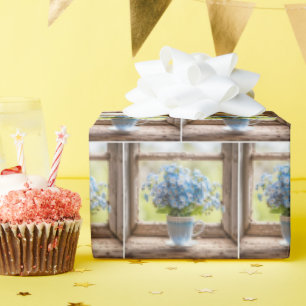 Papel De Presente Esqueça-Me-Não-Bunch Na Xícara De Café