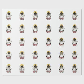 Papel De Presente Esqueleto Dançante Halloween Mansão Assombrada Vin