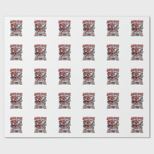 Papel De Presente Esqueleto de Futebol da Áustria Poster Sty