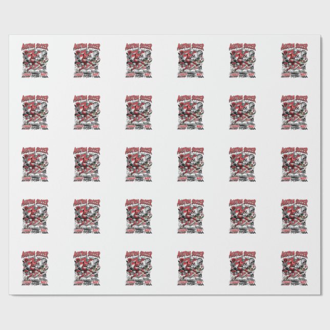 Papel De Presente Esqueleto de Futebol da Áustria Poster Sty (Aberto)