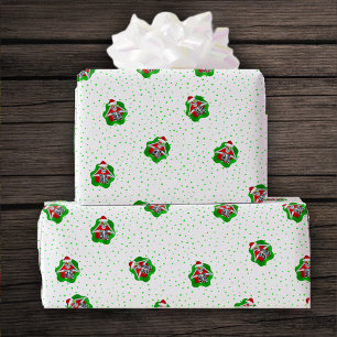 Papel De Presente Esqueletos Diversos Ornamentos Papéis Noel Hats Fo