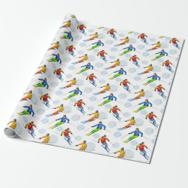 Papel De Presente Esqui na Neve