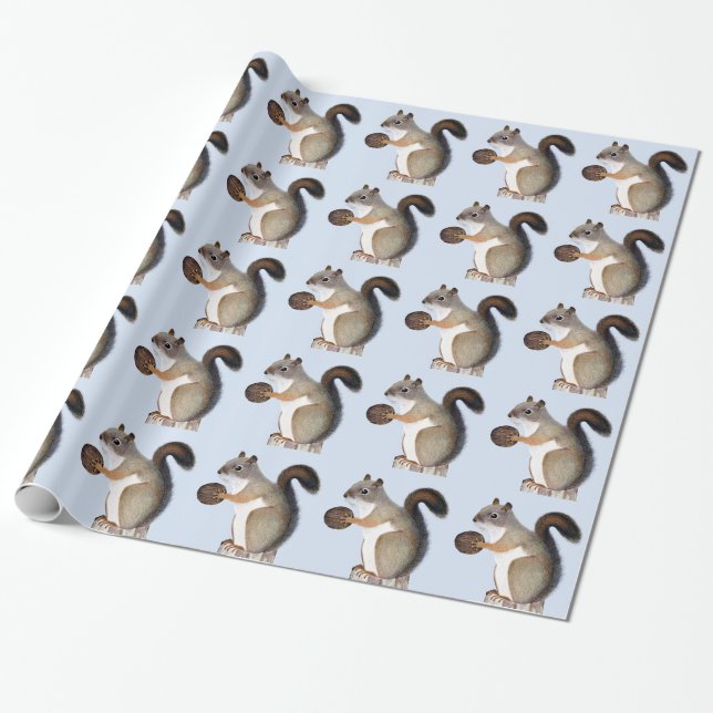 Papel De Presente Esquilo (Desenrolado)