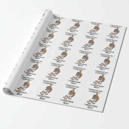Papel De Presente Esquilo Comedor Rápido Citação Divertida