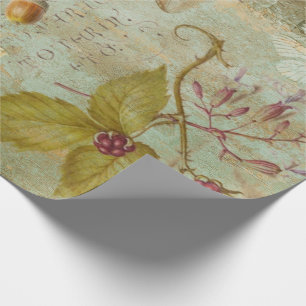 Papel De Presente Esquilo da Floresta de Madeira, Coruja, Descamação