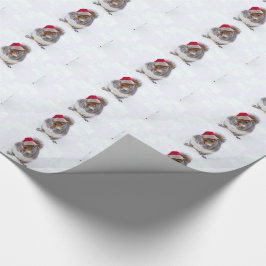 Papel De Presente Esquilo de Natal