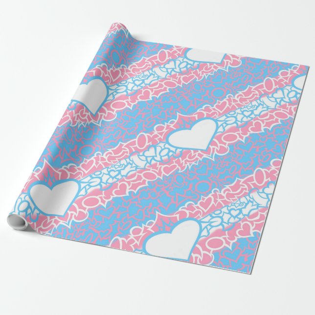 Papel De Presente Esquilo de Pride Trans (Desenrolado)
