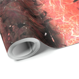 Papel De Presente Esquisita textura coral avermelhado amassado