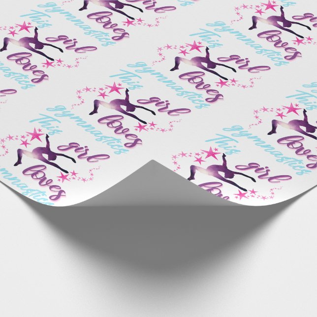 Papel De Presente Essa Garota Ama Estrelas da Ginástica Salto (Ponta)