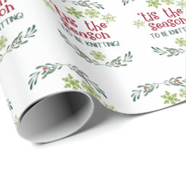 Papel De Presente Esta é a estação para ser tricô no Natal