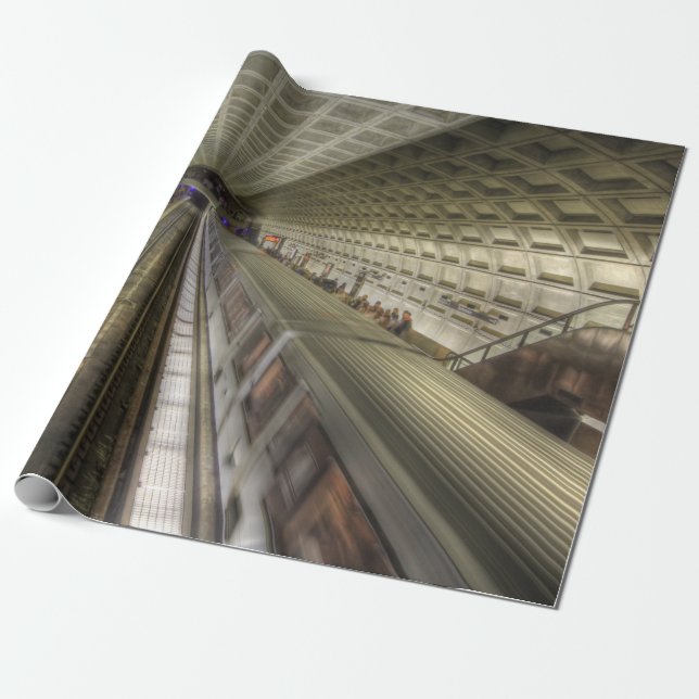 Papel De Presente Estação de Trem de Washington DC (Desenrolado)