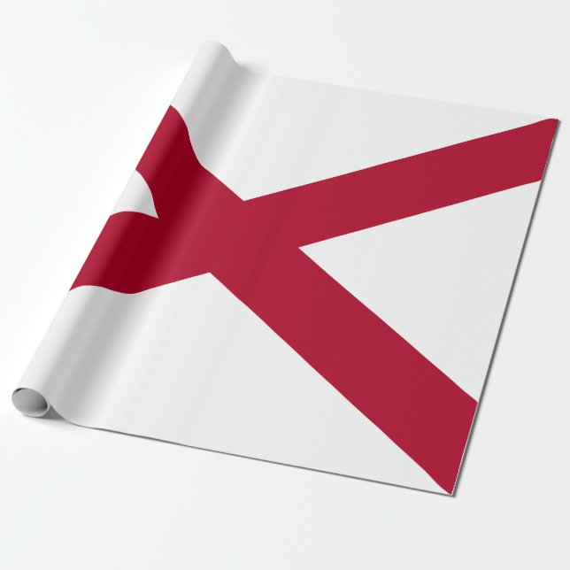 Papel De Presente Estado da bandeira do Alabama (Desenrolado)