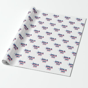 Papel De Presente Estado de Estrelas e Stripes de Ohio