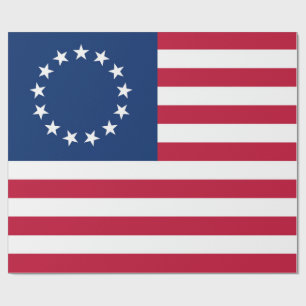 Papel De Presente Estados Unidos Betsy Ross Flag