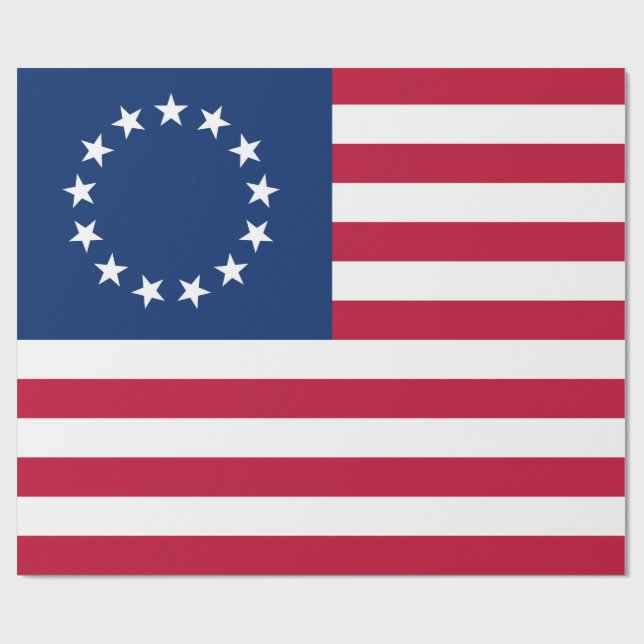 Papel De Presente Estados Unidos Betsy Ross Flag (Aberto)