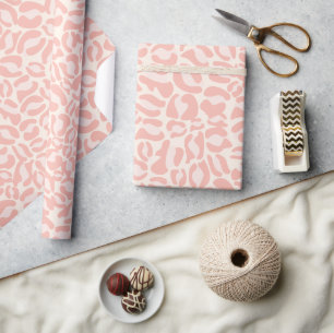 Papel De Presente Estampa de leopardo rosa fofa