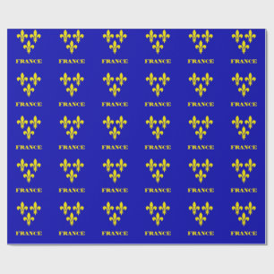 Papel De Presente Estandarte Real Francês Medieval Fidelidade Heráld