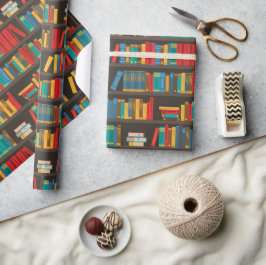 Papel De Presente Estante de Leitura Amor