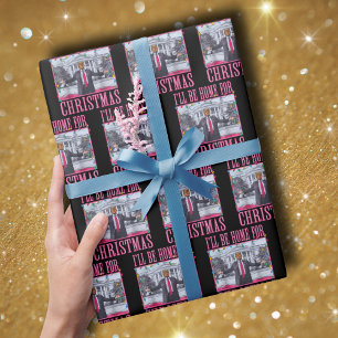 Papel De Presente Estarei Em Casa Para O Natal Engraçado Trump Santa