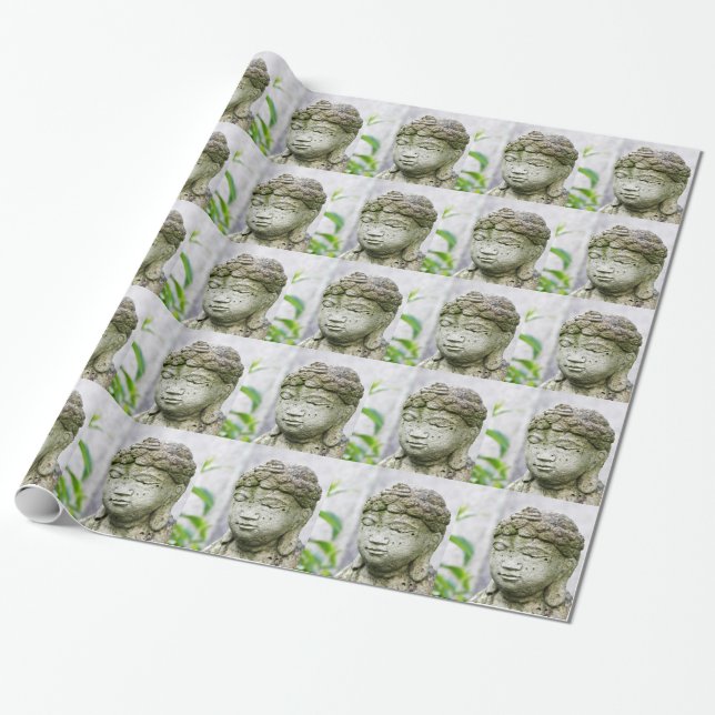 Papel De Presente estátua de cabeça de Buda (Desenrolado)