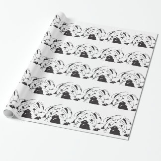 Papel De Presente Estêncil britânico do buldogue