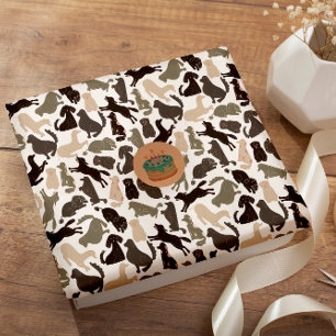 Papel De Presente Estilheta de cão de rabisco colorida, padrão sem c