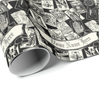 Papel De Presente Estilo Apoteórico Vitoriano dos Cartões de Tarô