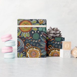 Papel De Presente Estilo artístico original que envolve flores de pa