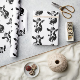 Papel De Presente Estilo da Fazenda Ocidental do Chapéu do Cowboy Va