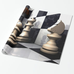 Papel De Presente Estilo da xadrez do jogo