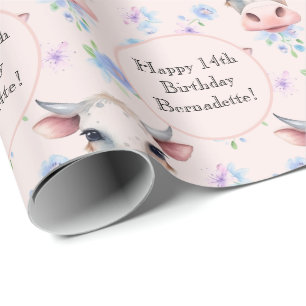 Papel De Presente Estilo de Aquarela Cor-de-Cobra Cor-de-Cobra Fazen