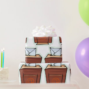 Papel De Presente Estilo de Cartografia do Ícone da Caixa de Entrada