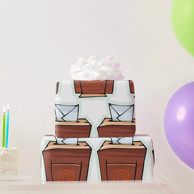 Papel De Presente Estilo de Cartografia do Ícone da Caixa de Entrada (Criador carregado)