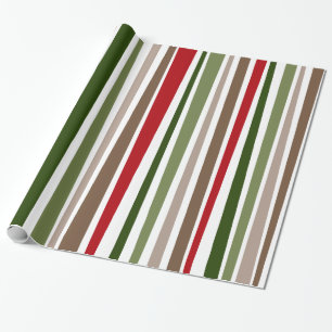 Papel De Presente Estilo de Feriado de Stripes Inigualáveis Colorida